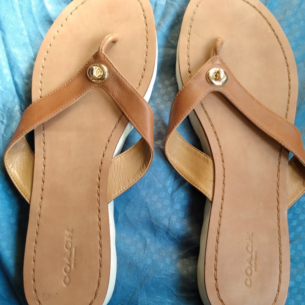 Coach flip flops